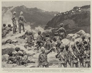 Con la Fuerza de Campo Mohmand, el General Westmacott conduciendo la retirada de Jarobi
